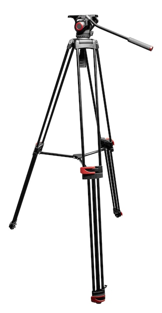 Zwarte driepootcamera