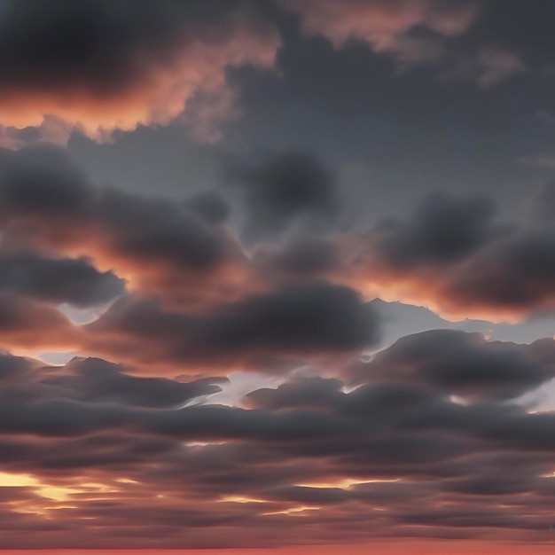 PSD zwarte en grijze hemel bij zonsondergang