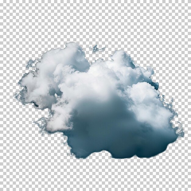 Zwarte en witte pluizige wolk png geïsoleerd op transparante achtergrond