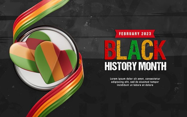 PSD zwarte geschiedenis maand social media post sjabloonontwerp