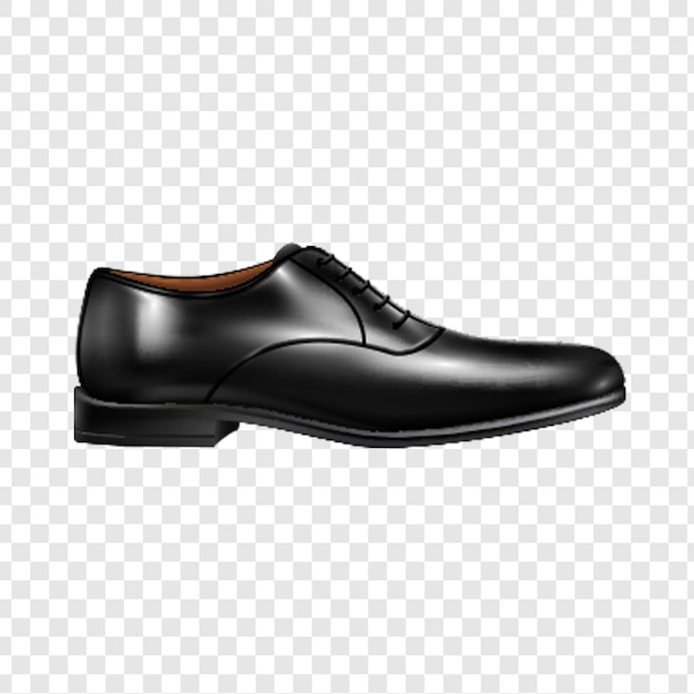 Zwarte Oxford Dress Shoe geïsoleerd op doorzichtige achtergrond