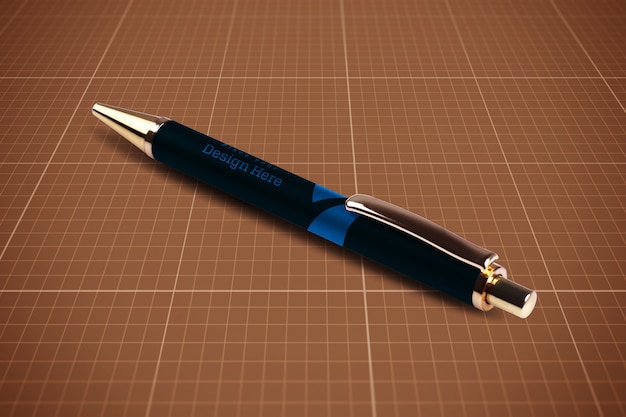 PSD zwarte pen mockup