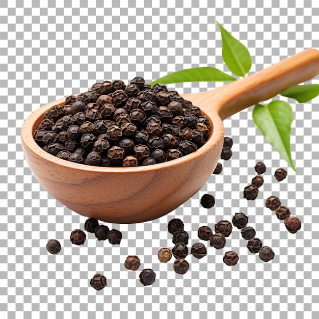 Zwarte peper op doorzichtige achtergrond