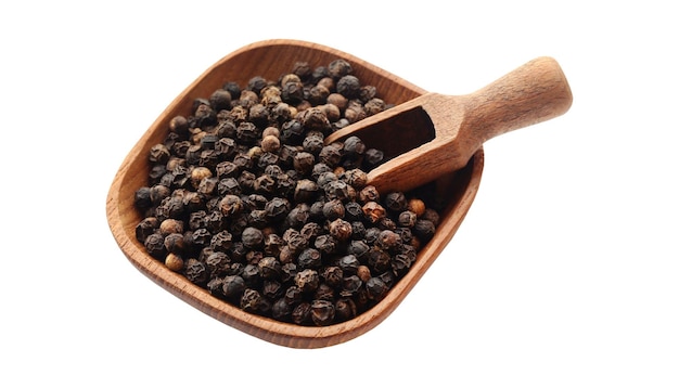Zwarte peper op een geïsoleerde doorzichtige achtergrond