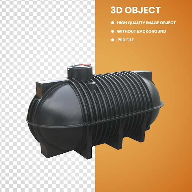 zwarte plastic tank