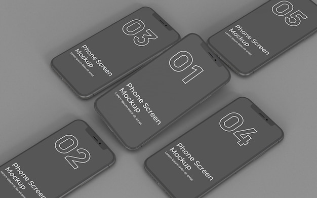 Zwarte smartphone mockup juiste weergave