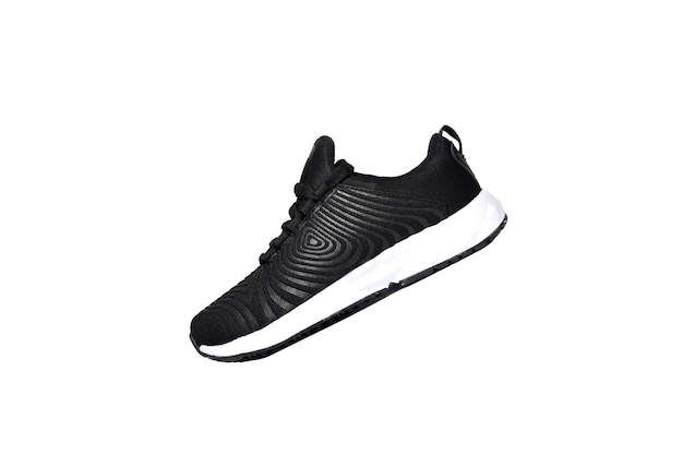 Zwarte sneakers op transparante achtergrond