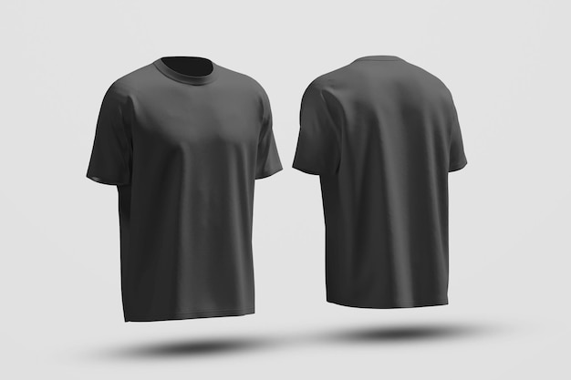 Zwarte T-shirt mockup bewerkbaar
