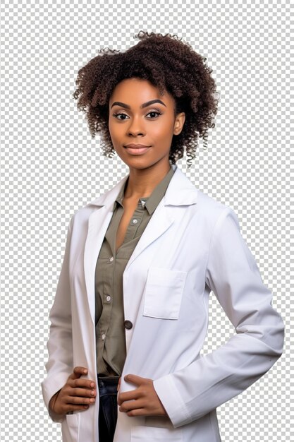 PSD zwarte vrouw biomedische ingenieur psd transparant wit is