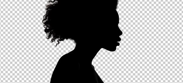 PSD zwarte vrouw silhouet zwart bewustzijn