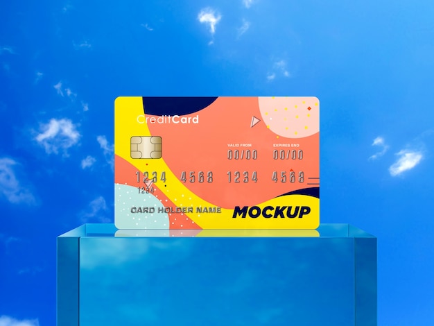 Zwevende creditcardmodel