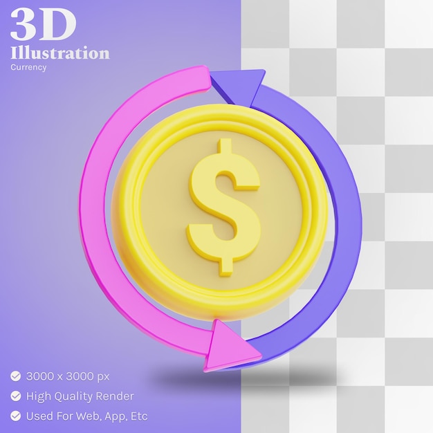 Zwróć Ilustracja 3d