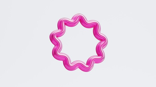Zygzag Torus Abstract Shape 3D Icon