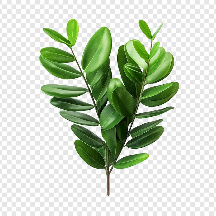 PSD zz plant zamioculcas zamiifolia png isolated on transparent background