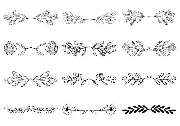 Vector 0009 flower divider