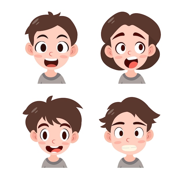 002 character element cute people graphic colorful avata set