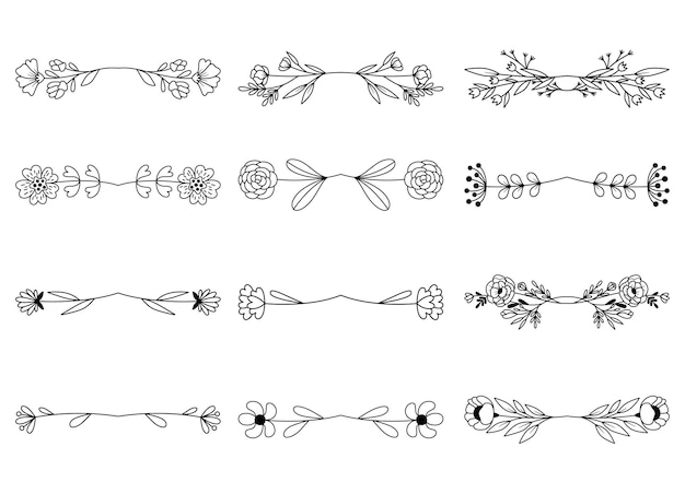 Vector 0031 flower divider