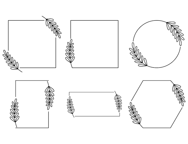 Vector 0092bloemenframe