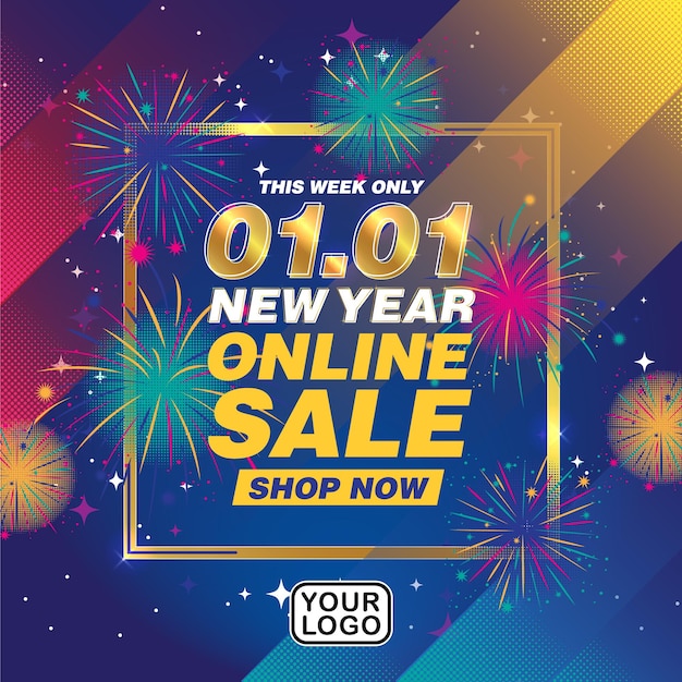 Vector 0101 new year online sale