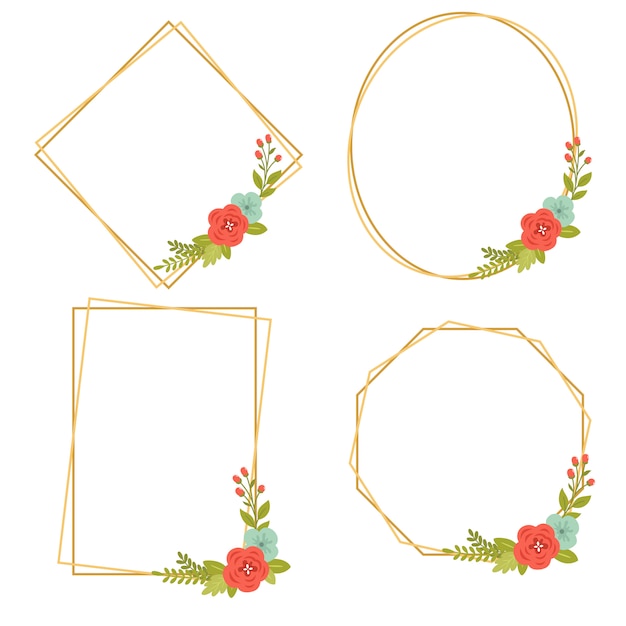 016-vintage wedding geometrische bloemenframes collecties