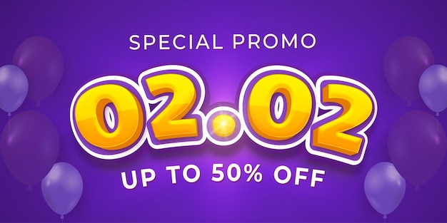 0202 sale special offer with 3d style effect