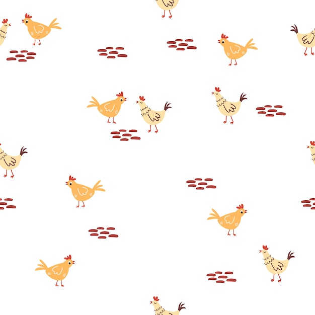 ベクトル 0287_chicken_pattern