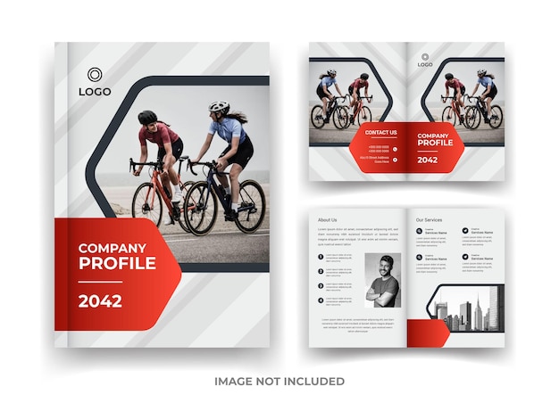 04 page business brochure design and annual report and magazine template