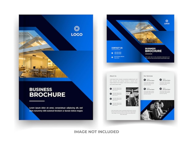 Vector 04 page business brochure design and annual report and magazine template