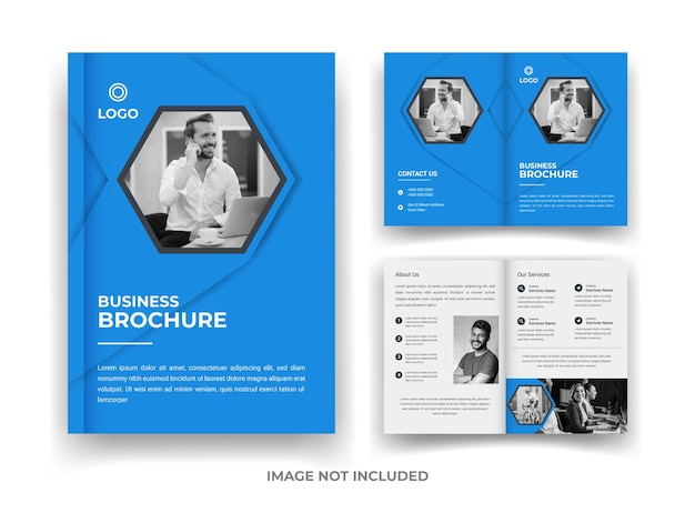 04 page business brochure design and annual report and magazine template