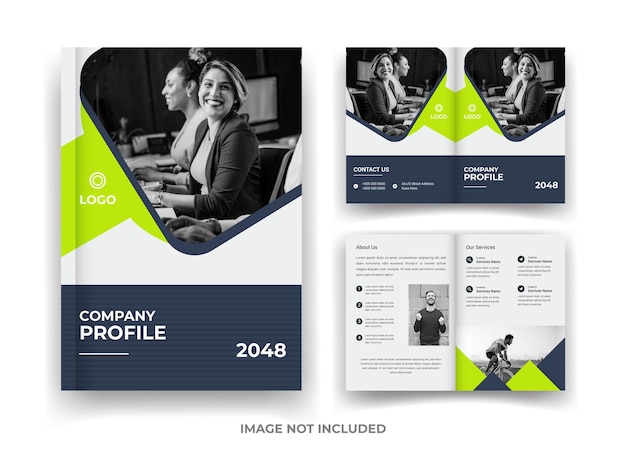 Vector 04 page business brochure design and annual report and magazine template