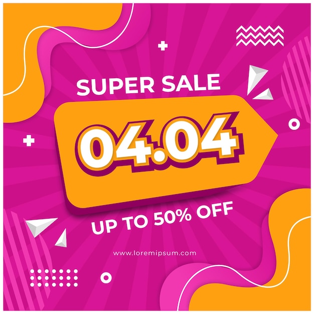 0404 Super Sale Discount Social Media Post