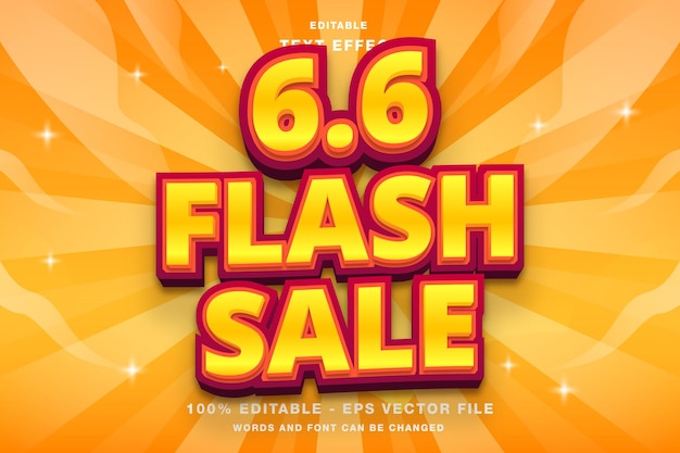 Vector 0606 flash sale 3d editable text effect