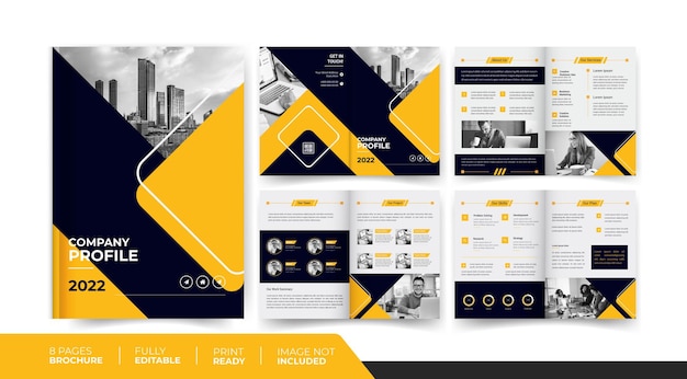 08 pages company brochure design