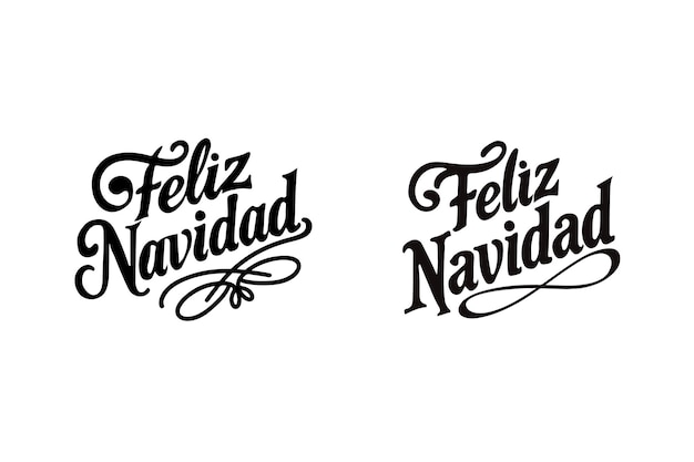 1 Коллекция стилей письма Feliz Navidad с смелыми и декоративными элементами