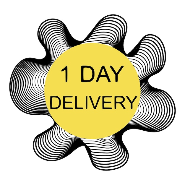 1 day delivery design element stickers