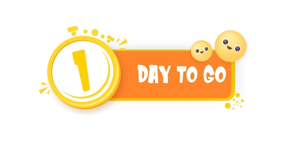 1 day to go banner design template