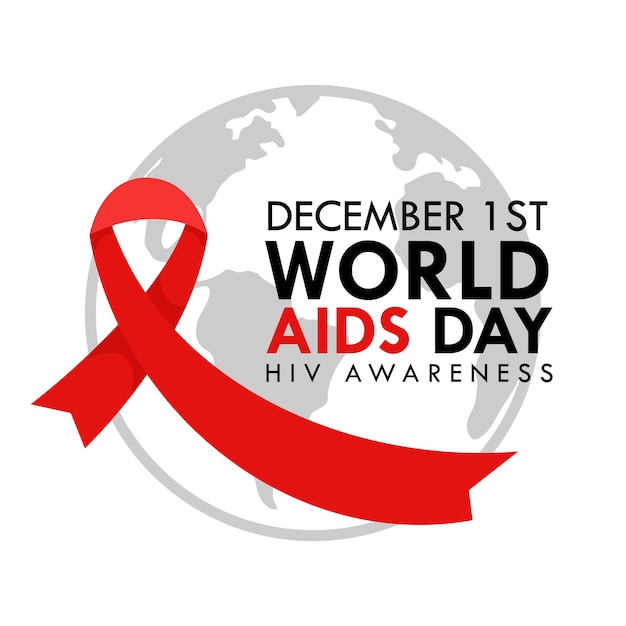 Vector 1 december wereld aids dag