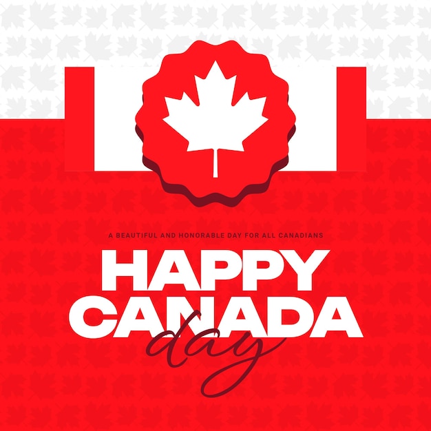 1 juli canada day viering instagram social media postbannersjabloon