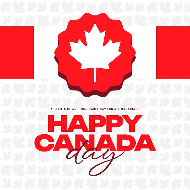 1 juli canada day viering instagram social media postbannersjabloon