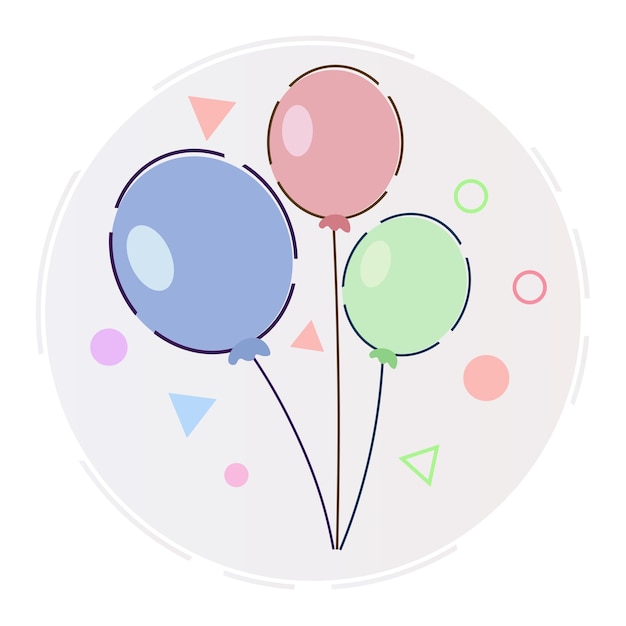 1 Kleurrijke verjaardagsballons op witte achtergrond