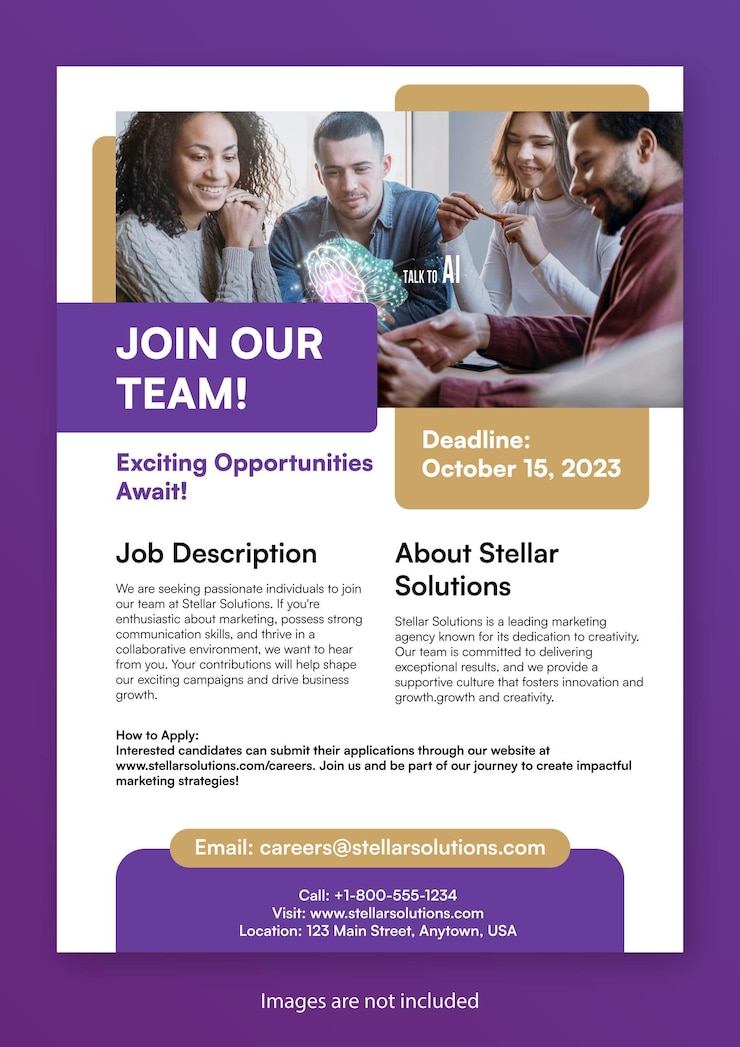 Vector 1 kopie van de sjabloon voor het inhuren van een bedrijfsjob flyer advertentiesjabloon