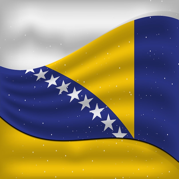 1 marzo design della bandiera del giorno dell'indipendenza della bosnia