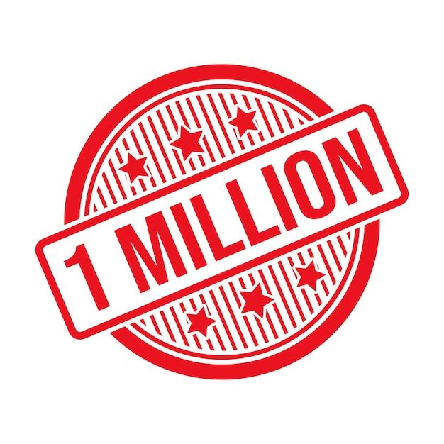 1 Million Rubber stamp Design Art Illustration