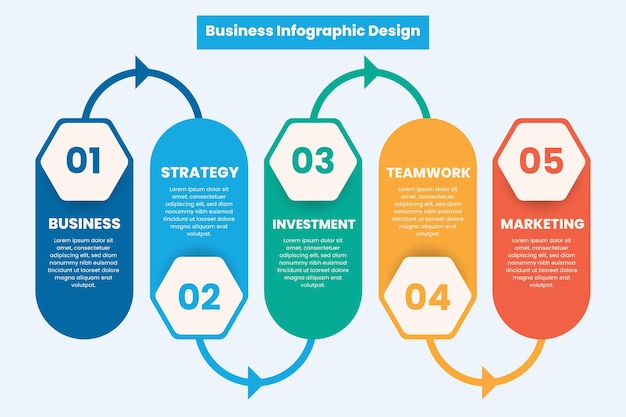 Design infografico aziendale di 1 pagina