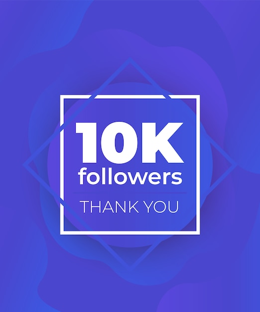 10.000 volgers, banner voor sociale media