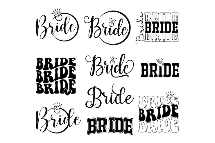 Vector 10 bride svg design bundle