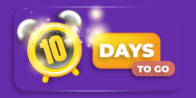 10 days to go banner design template