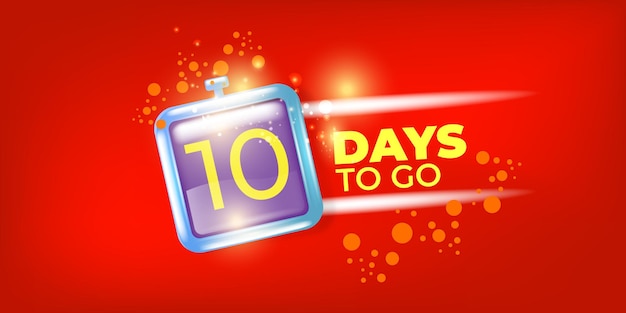 10 days to go banner design template