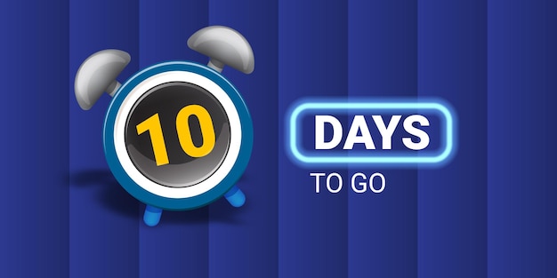 Vector 10 days to go banner design template