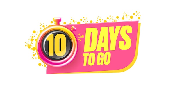 10 days to go banner design template